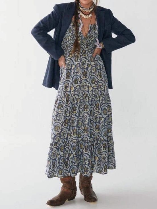 Maison Hotel Dresses & Skirts - Maison Hotel Vintage Blue Cotton Roberta Dress Medium